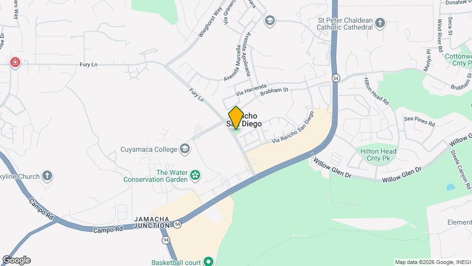 11366 Via Rancho San Diego Map and Location Details