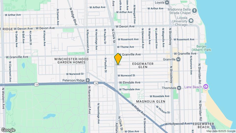 1544 W Glenlake Ave. Map and Location Details