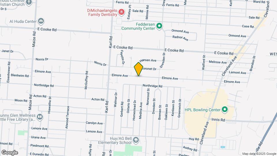 1581 Elmore Ave Map and Location Details