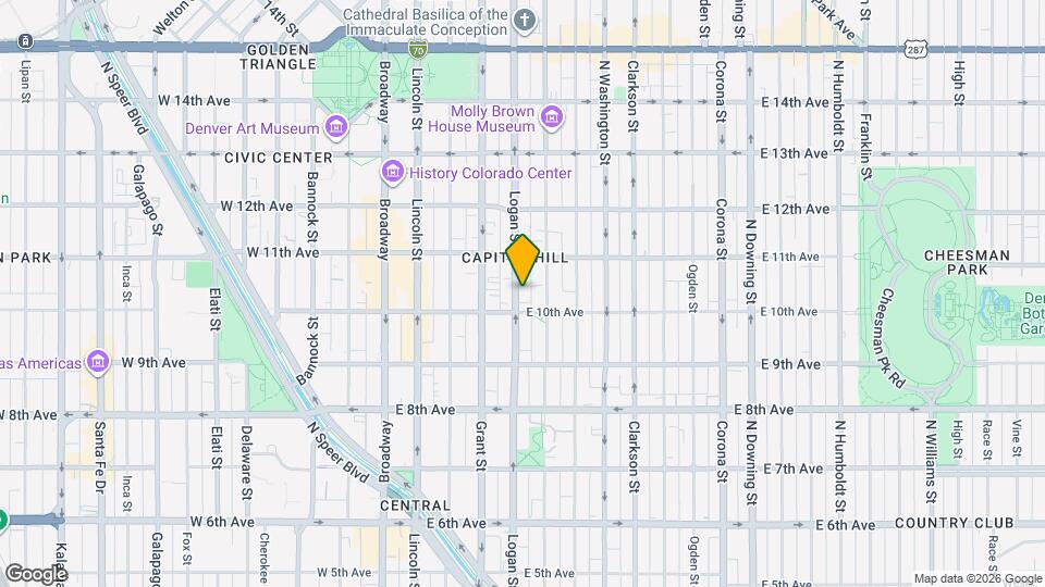 1030 Logan St Map and Location Details