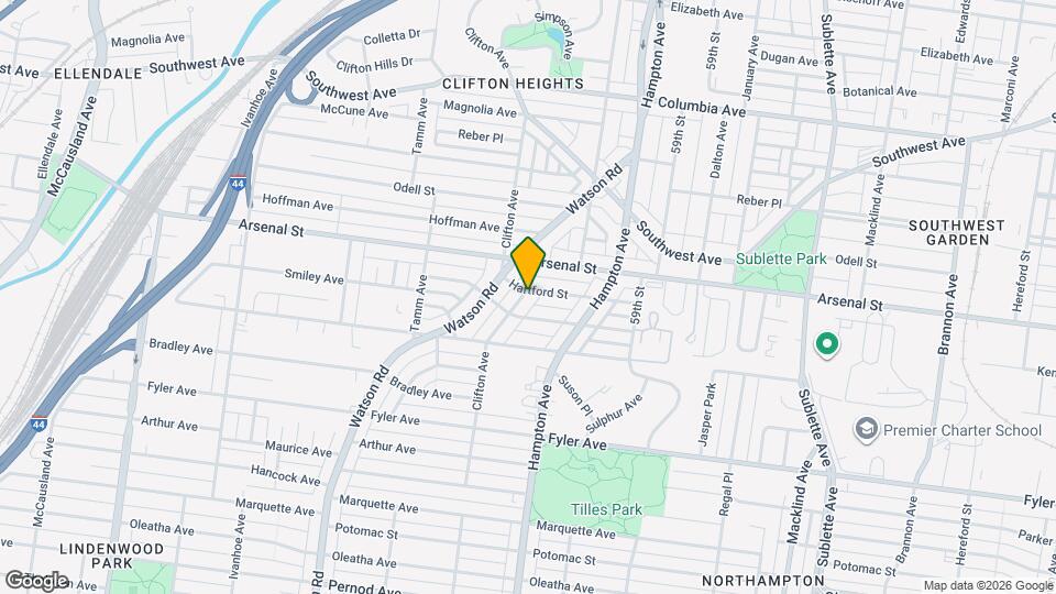 3122 Clifton Ave Map and Location Details