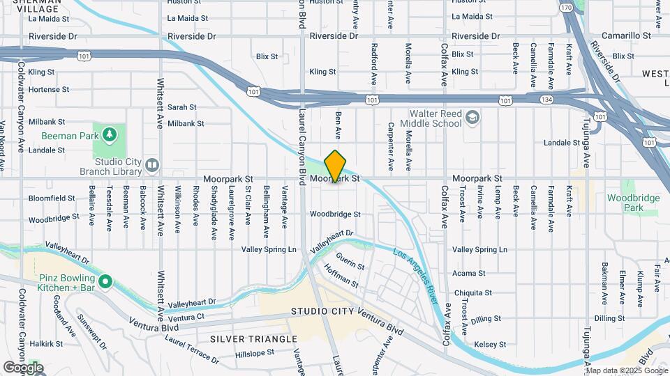 12000 Moorpark St Map and Location Details