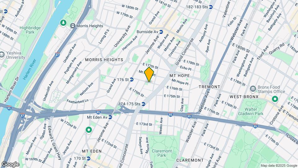108-110 E 176th St Mapa y Detalles de la Ubicación