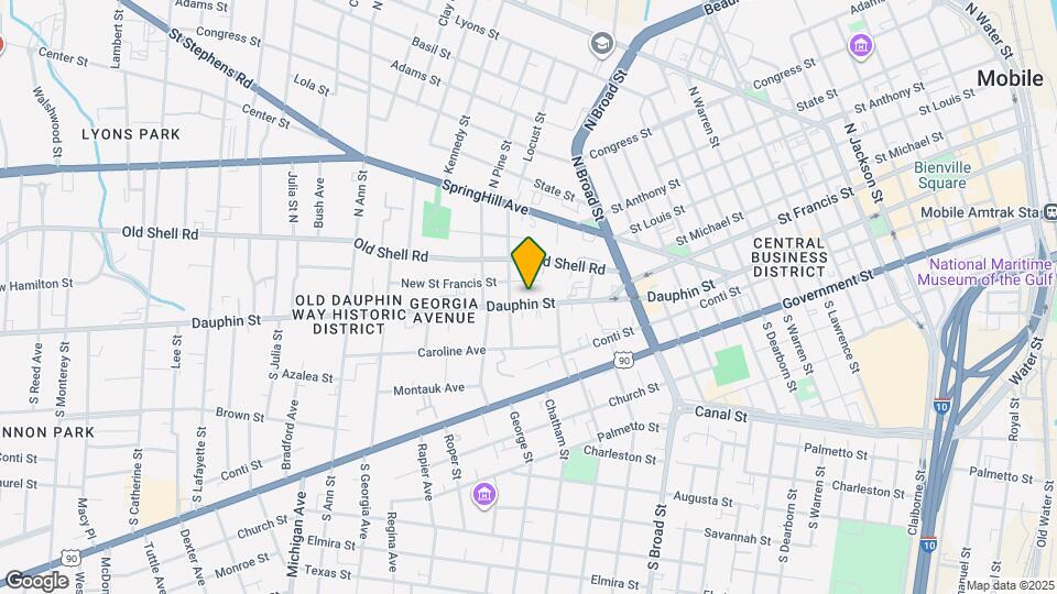 1010 Dauphin St, Unit B Map and Location Details