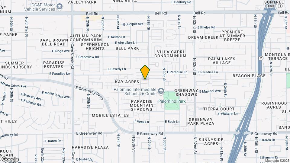 2838 E Monte Cristo Ave Map and Location Details