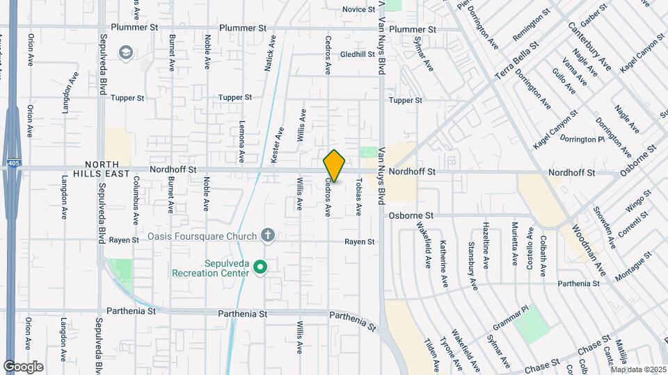 9052 Cedros Ave Map and Location Details