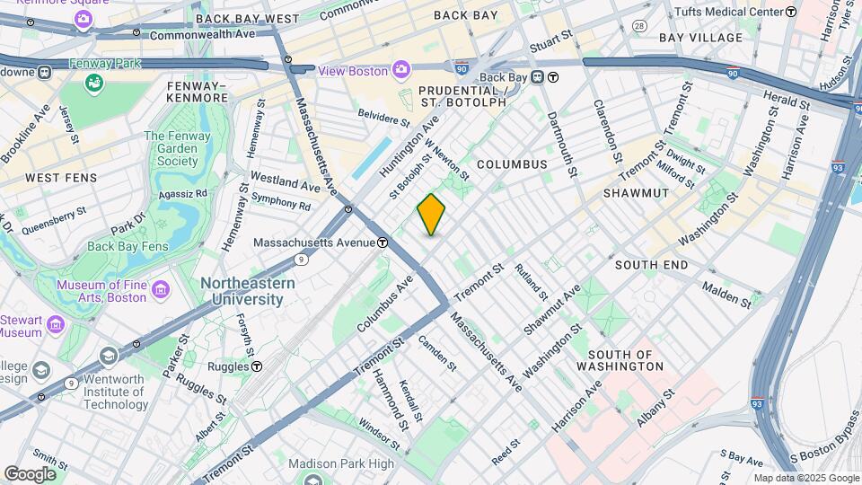 553 Columbus Ave, Unit Columbus Ave Map and Location Details