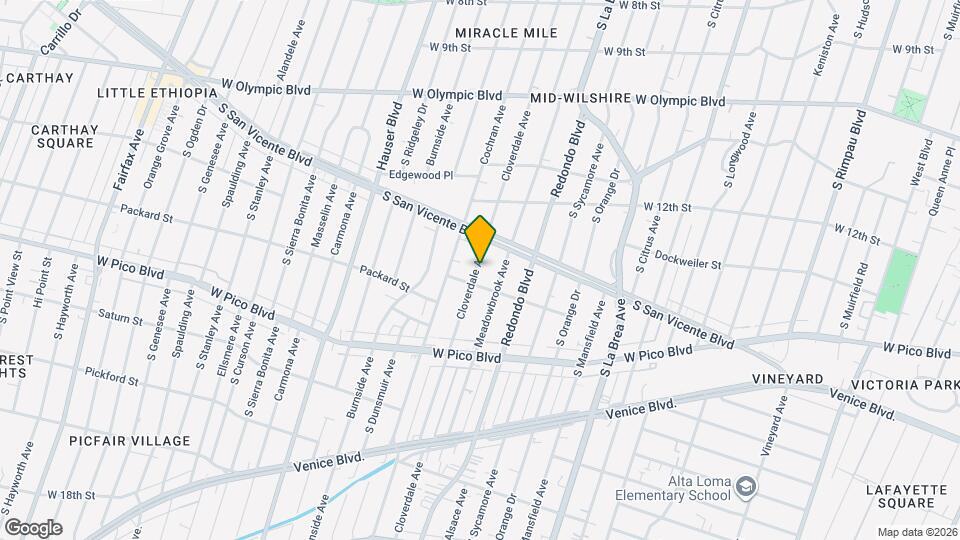 1282 S Cloverdale Ave Mapa y Detalles de la Ubicación