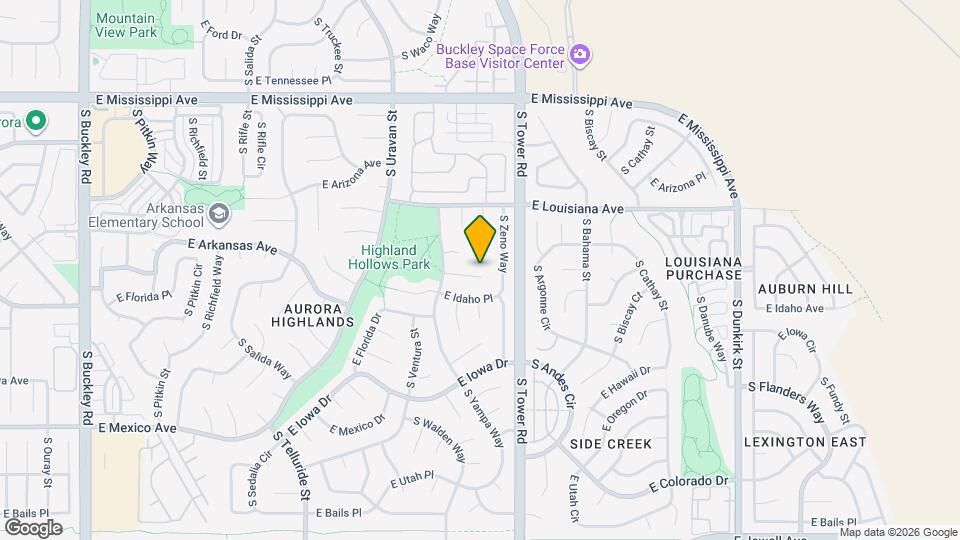 18373 E Arkansas Ave Mapa y Detalles de la Ubicación