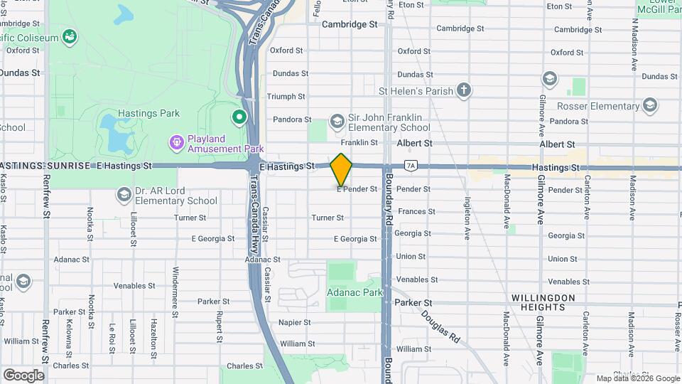 3588 Pender St E Map and Location Details