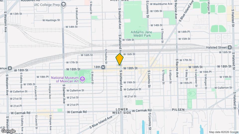 1724 S Ashland Ave, Unit 3L Map and Location Details