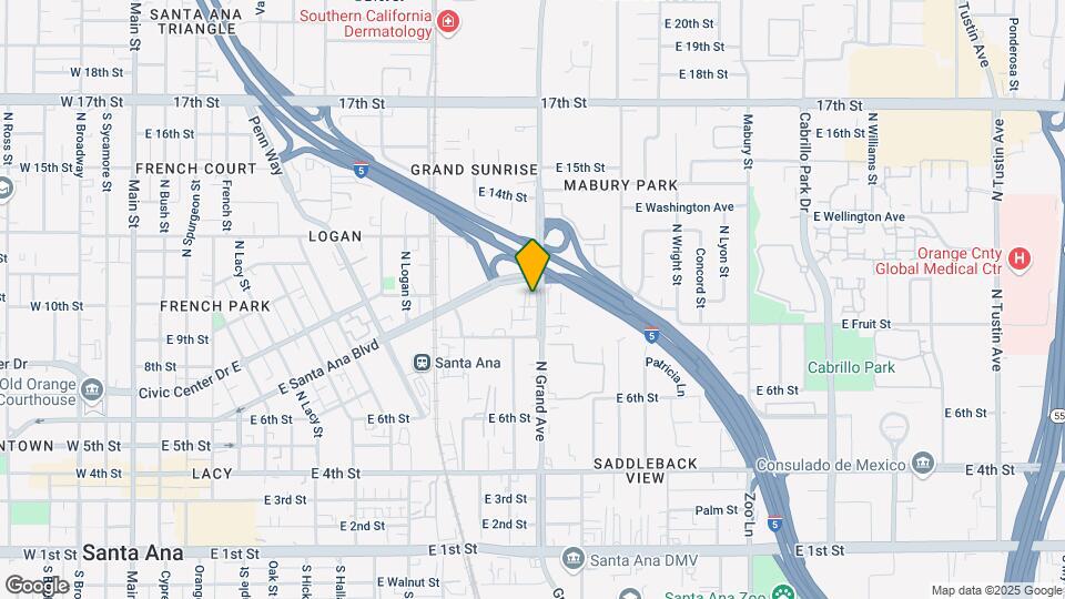Live Work Lofts in Santa Ana, CA Map and Location Details