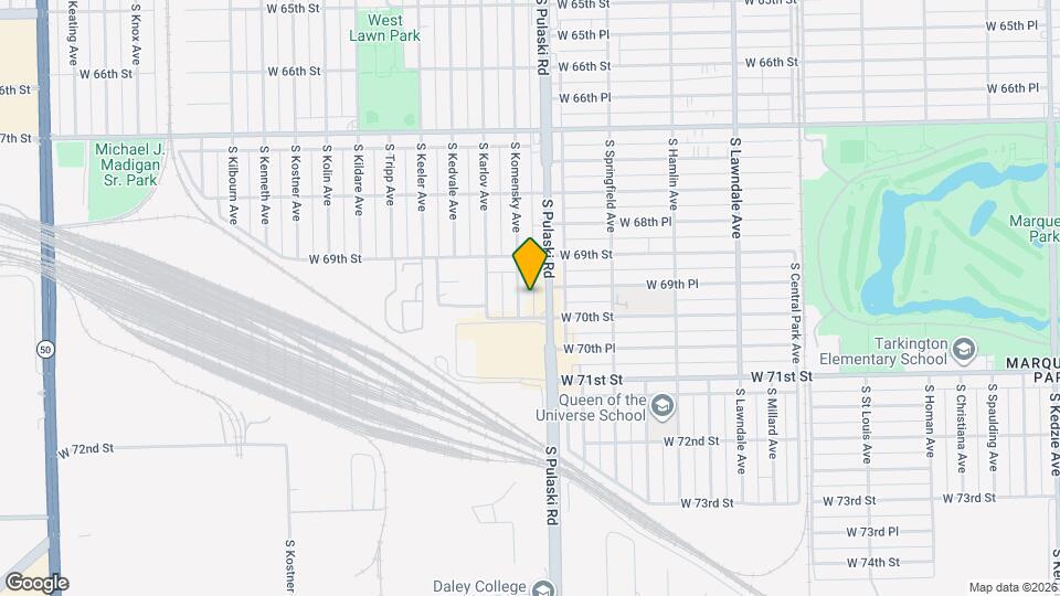 6939 S Komensky Ave Map and Location Details