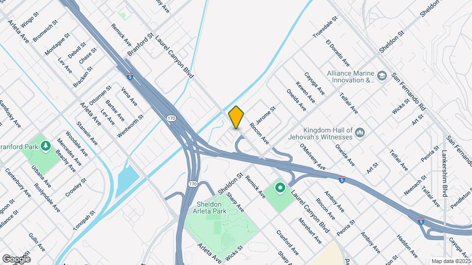9051 Laurel Canyon Blvd Map and Location Details