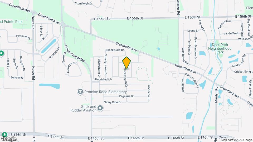 15156 War Emblem Dr Mapa y Detalles de la Ubicación