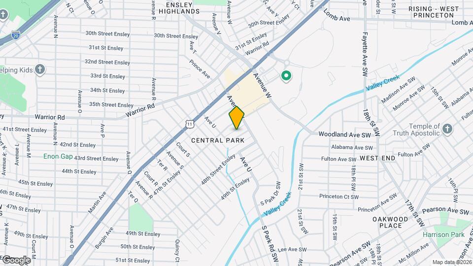 2120 47th Place Ensley Map and Location Details