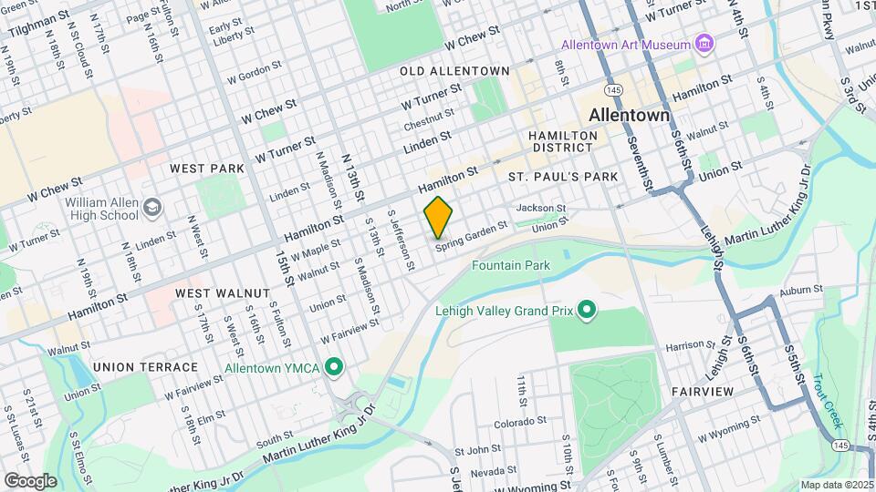 1139 Spring Garden St Map and Location Details