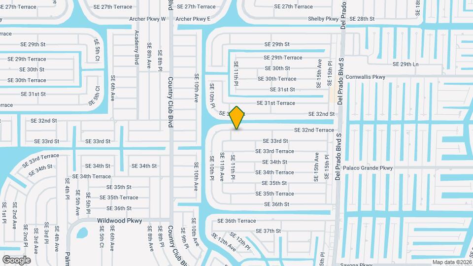 1132 SE 32nd Terrace Map and Location Details
