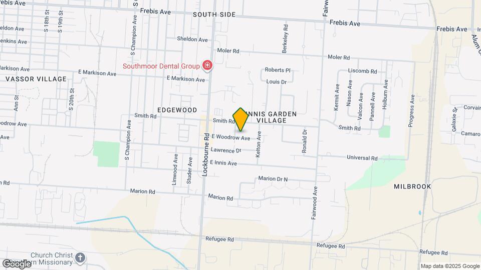 1166 E Woodrow Ave Map and Location Details