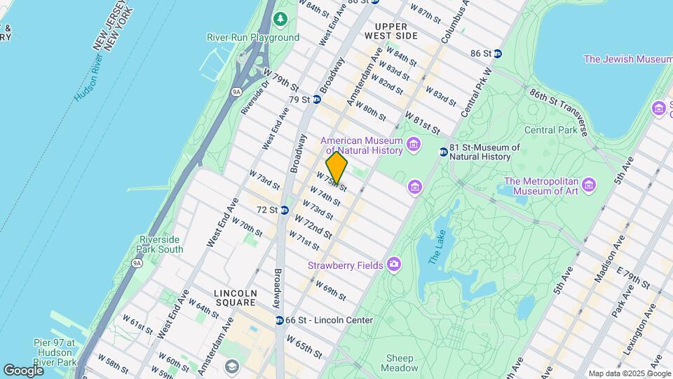126 W 75th St Mapa y Detalles de la Ubicación