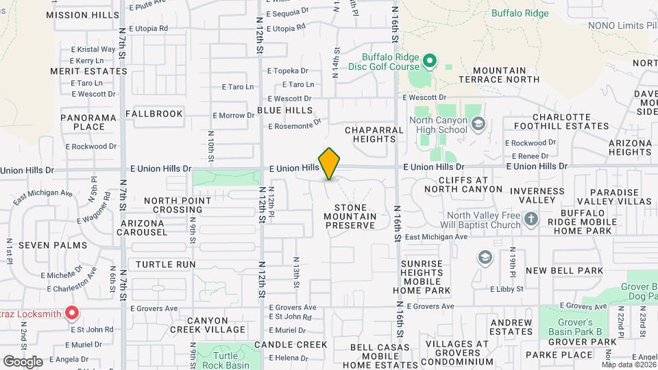 18425 N 14th St Map and Location Details