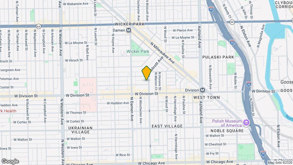 1238 N Wolcott Ave Map and Location Details