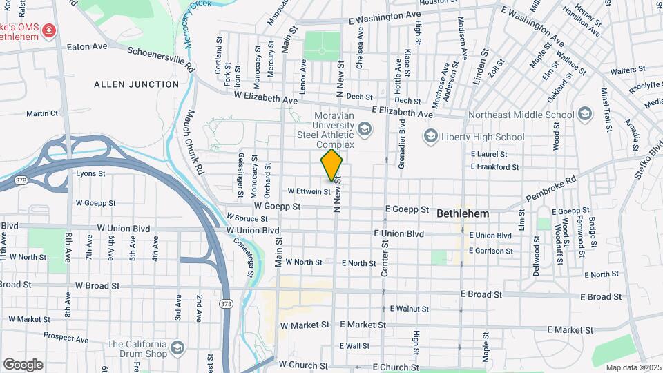933 N New St Map and Location Details