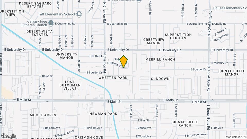 10125 E Billings St Mapa y Detalles de la Ubicación