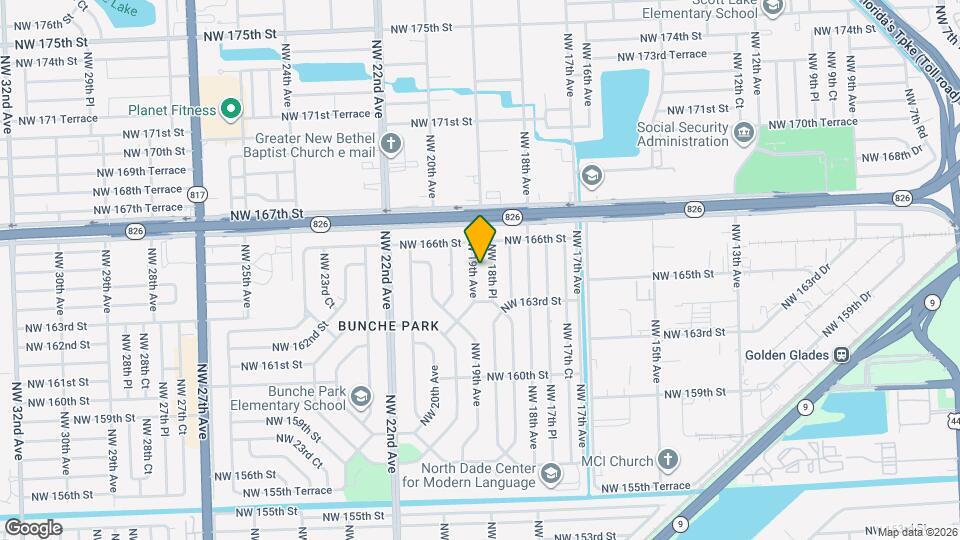 16461 NW 19th Ave Map and Location Details