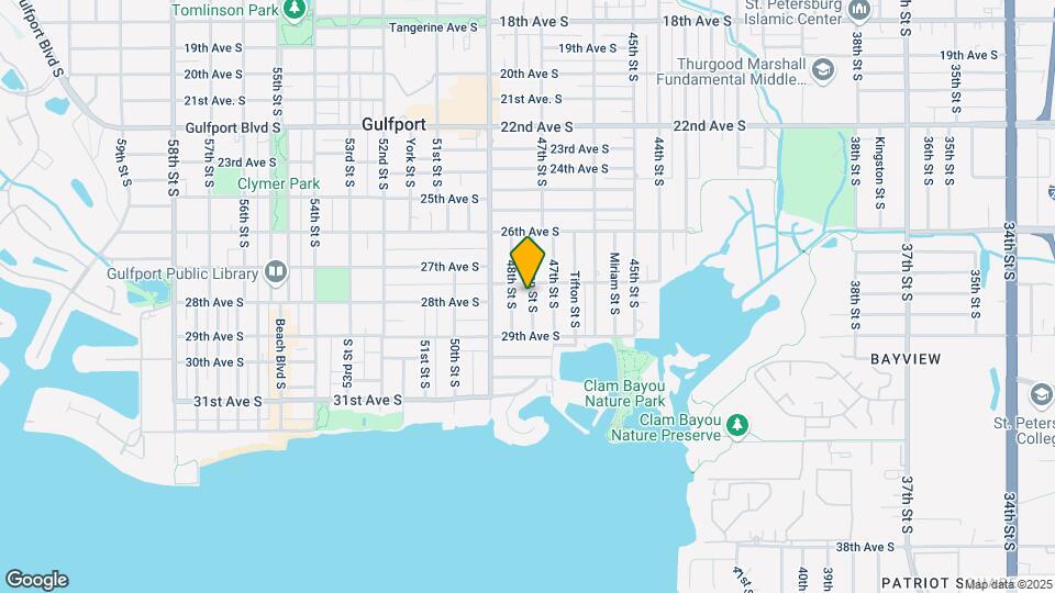 2713 Upton St S, Unit Gulfport Studio apartment Map and Location Details