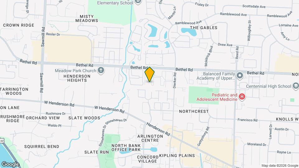 2253 Hedgerow Road, Unit G Map and Location Details