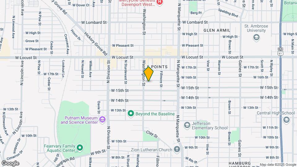 1445 W 16th St Map and Location Details