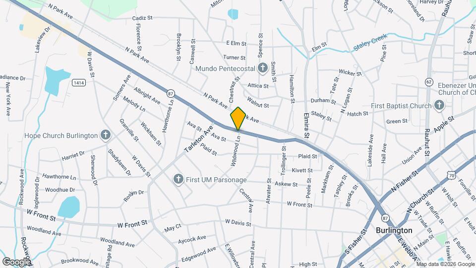 1104 W Webb Ave Map and Location Details