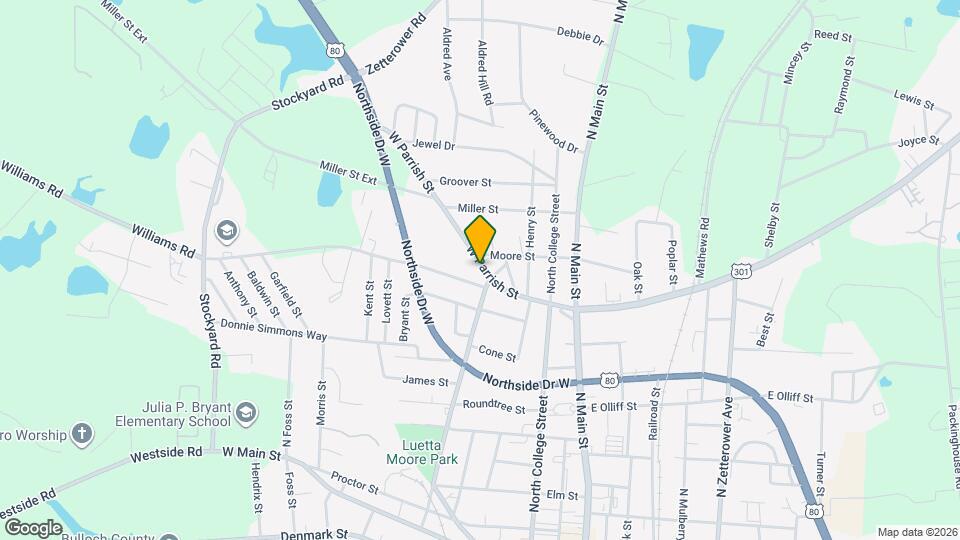 401 W Parrish St Map and Location Details