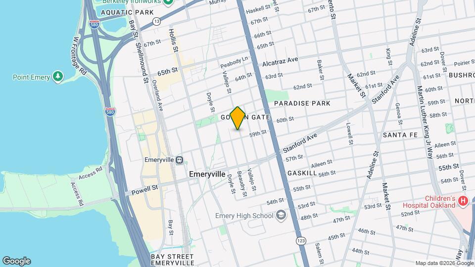 5913 Vallejo St Map and Location Details