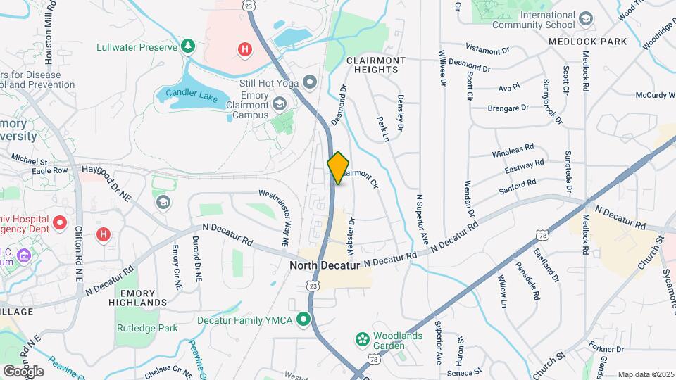1411 Clairmont Rd Map and Location Details