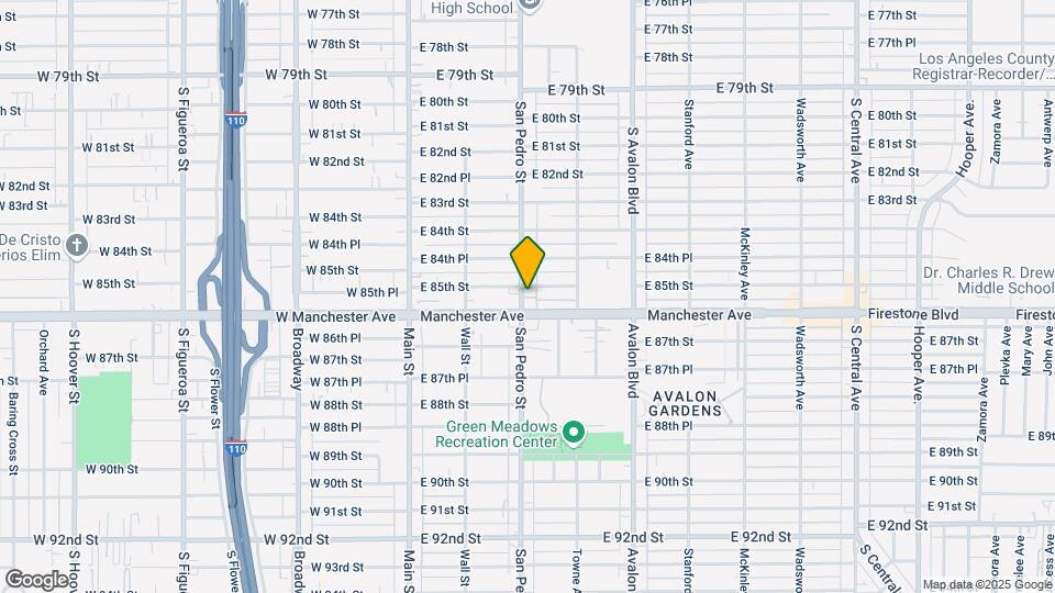 8504 S San Pedro St Map and Location Details