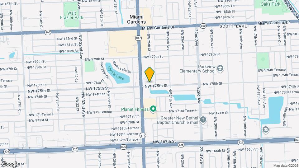 2532 NW 175th Terrace Map and Location Details