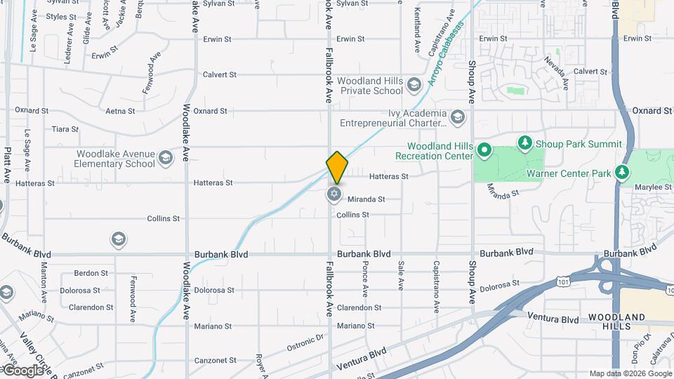 5754 Fallbrook Ave Map and Location Details