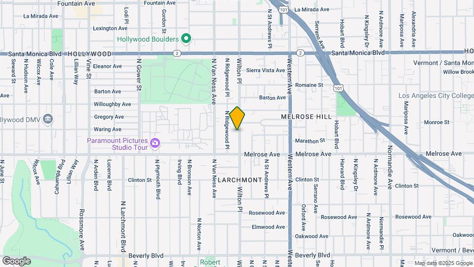 747 N Wilton Pl Map and Location Details