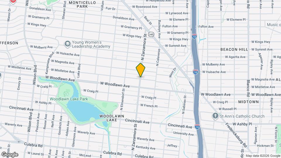 2610 N Zarzamora St Map and Location Details