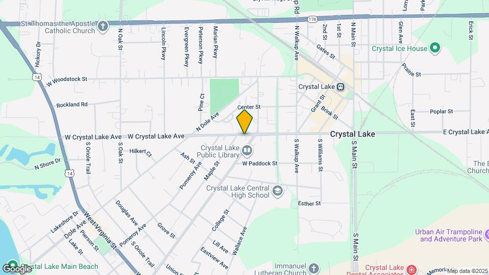 115 W Crystal Lake Ave Map and Location Details