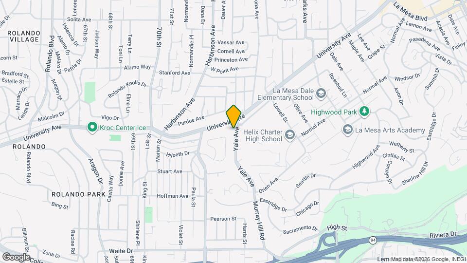 4160 Yale Ave Map and Location Details