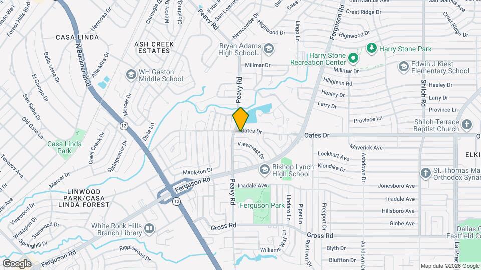 1808 Oates Dr Map and Location Details