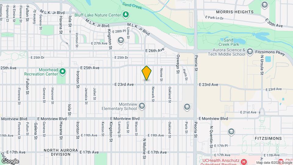 2300 N Moline St Map and Location Details