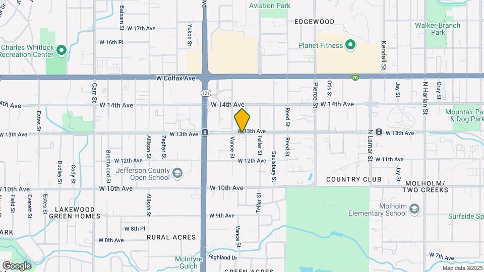 7300 W 13th Ave Map and Location Details