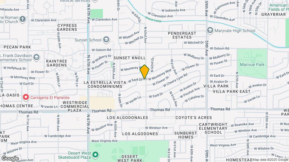 6301 W Earll Dr Map and Location Details