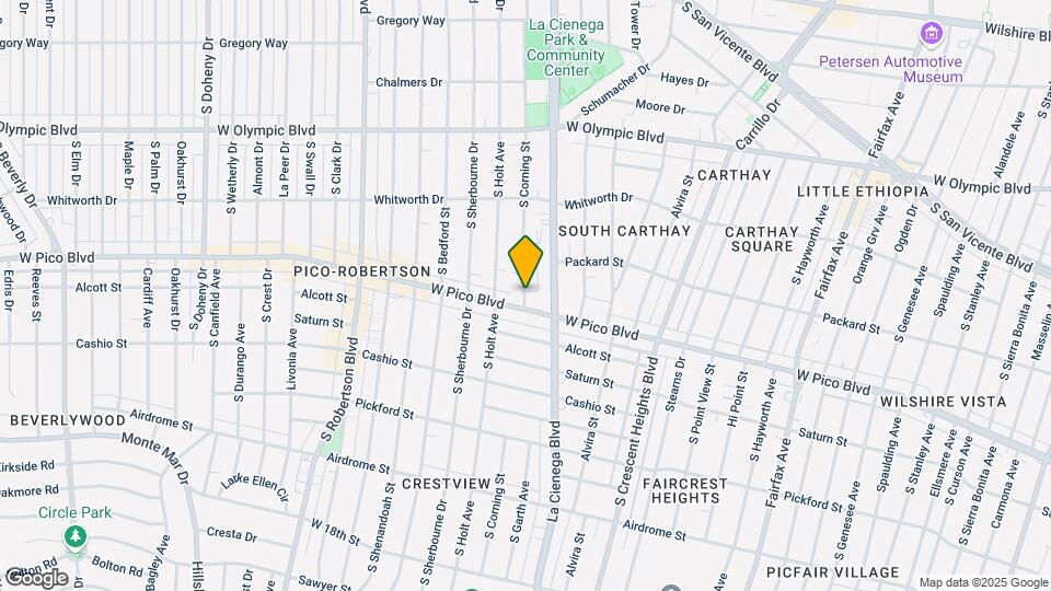 1260 S Corning St Map and Location Details