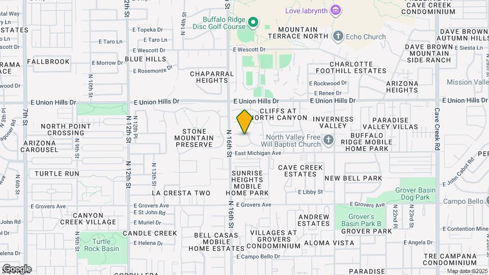 1623 E Bluefield Ave Map and Location Details