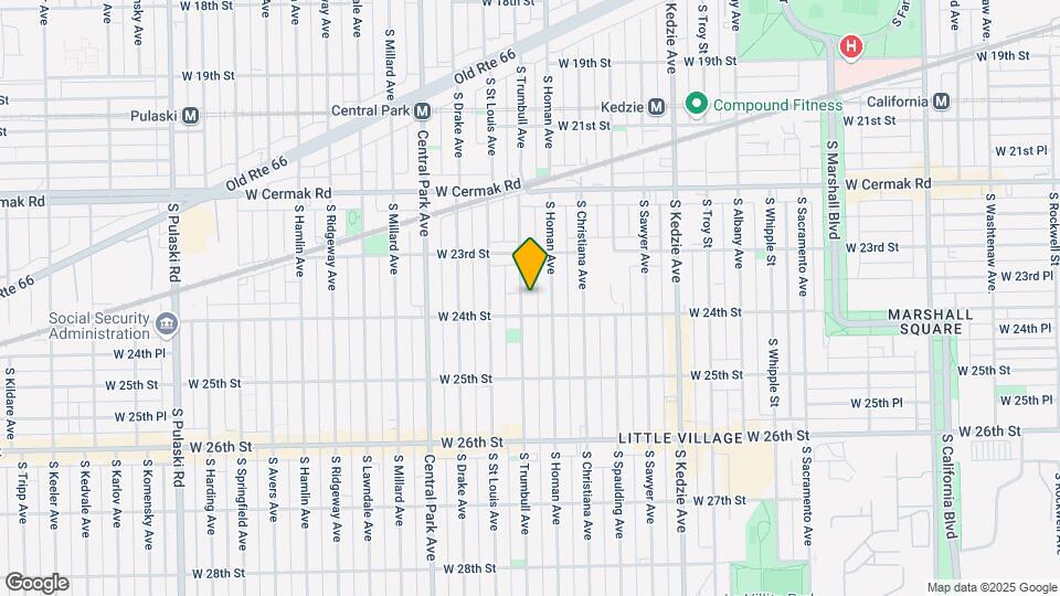 2343 S Trumbull Ave Mapa y Detalles de la Ubicación